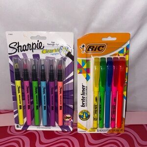 Sharpie and BIC Highlighter Sets Multicolor